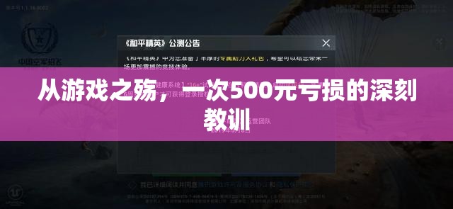 游戲之殤，一次500元虧損的深刻教訓(xùn)