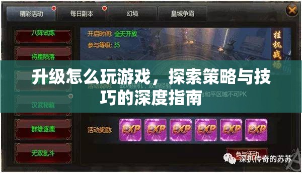 游戲升級策略與技巧的深度指南