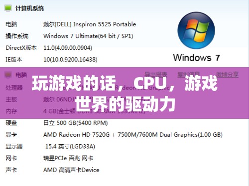 CPU，游戲世界的驅(qū)動力