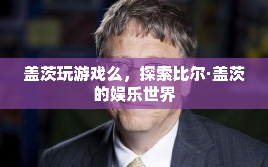 探索比爾·蓋茨的娛樂世界，游戲愛好者還是其他愛好？