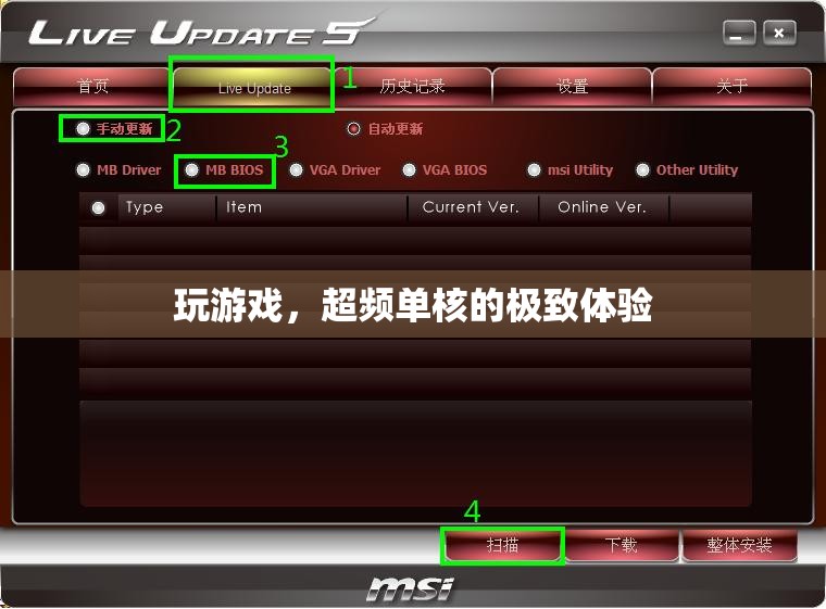單核超頻，解鎖游戲極致體驗