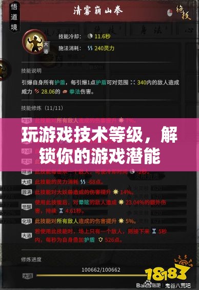 解鎖游戲潛能，提升技術(shù)等級(jí)，玩轉(zhuǎn)游戲世界
