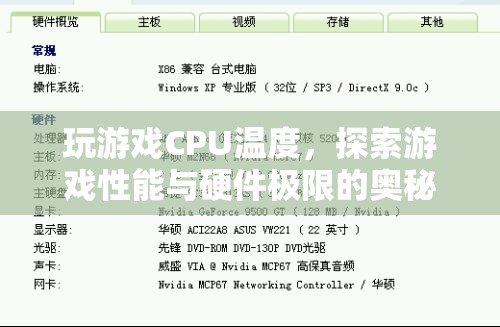 游戲性能與硬件極限，揭秘CPU溫度對游戲體驗的影響