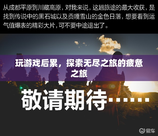 探索無(wú)盡之旅，游戲后的疲憊與收獲