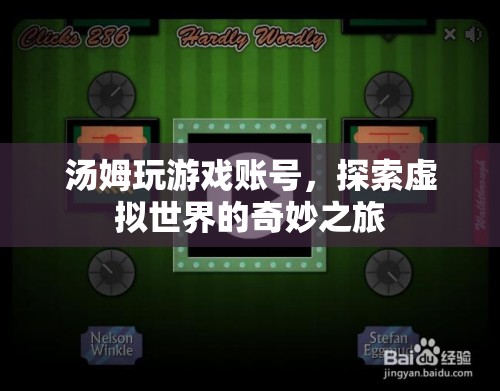 湯姆的虛擬世界之旅，探索游戲賬號(hào)的奇妙冒險(xiǎn)