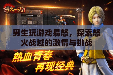 男生游戲怒火戰(zhàn)域，探索激情與挑戰(zhàn)的易怒之路