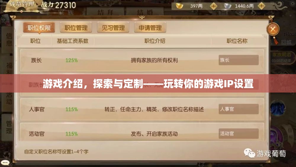 探索與定制，玩轉(zhuǎn)你的游戲IP設(shè)置