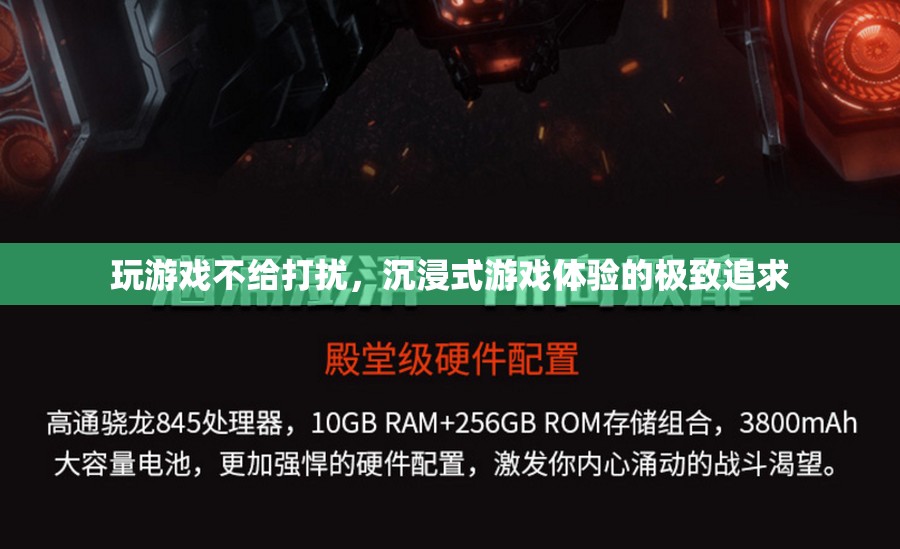沉浸式游戲，打造無干擾的極致游戲體驗