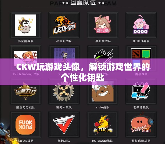 解鎖游戲世界的個性化鑰匙，CKW玩游戲頭像