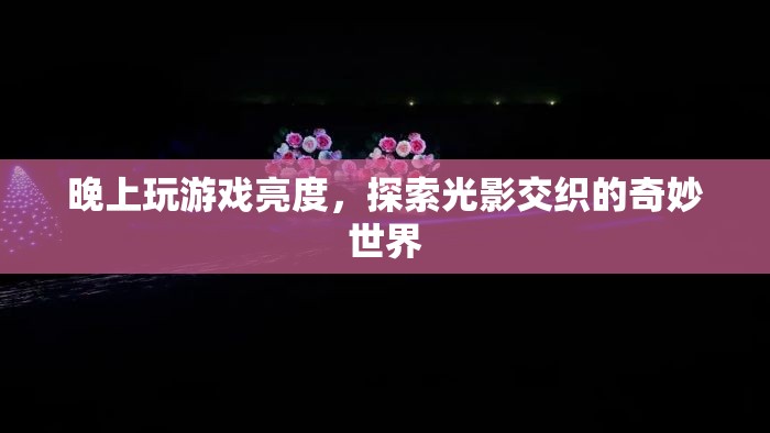 探索光影交織的奇妙世界，晚上玩游戲亮度