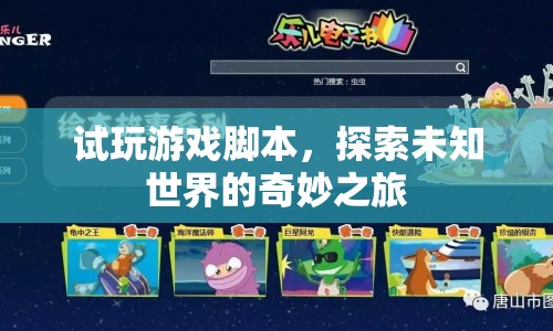 探索未知世界的奇妙之旅，試玩游戲腳本