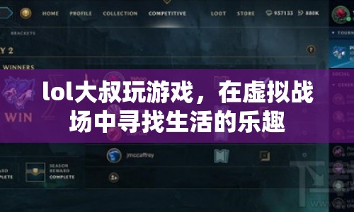 LOL大叔的虛擬戰(zhàn)場(chǎng)，尋找生活中的樂趣