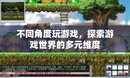 探索游戲世界的多元維度，從不同角度玩游戲