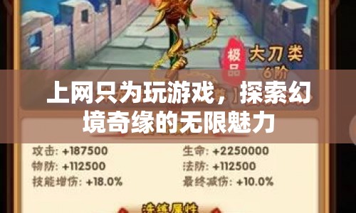 探索幻境奇緣，上網(wǎng)只為玩游戲的無限魅力