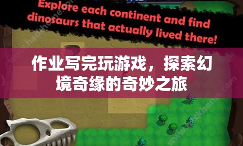探索幻境奇緣，作業(yè)后的奇妙游戲之旅