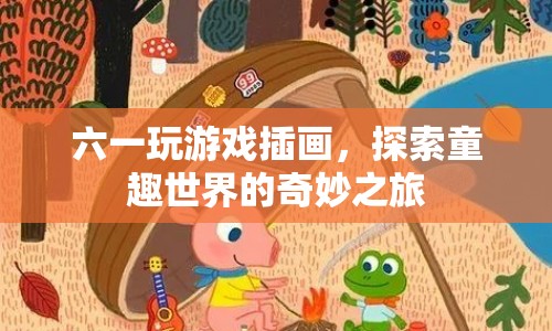 探索童趣世界的奇妙之旅，六一玩游戲插畫