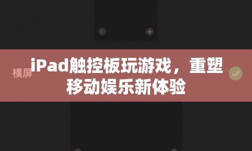 iPad觸控板重塑移動(dòng)娛樂(lè)新體驗(yàn)