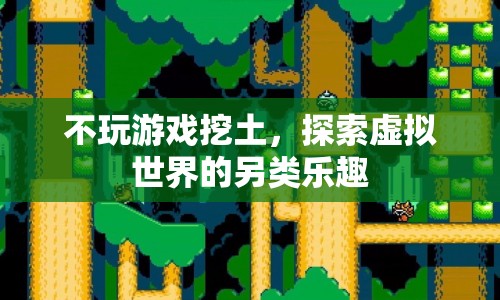 探索虛擬世界的另類樂趣，不玩游戲，挖土也能找到樂趣！