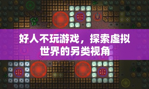 好人不玩游戲，探索虛擬世界的另類視角