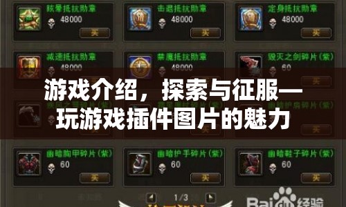探索與征服，游戲插件圖片的魅力之旅