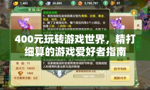 400元玩轉(zhuǎn)游戲世界，精打細(xì)算的游戲愛好者攻略