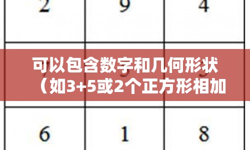 數(shù)字與幾何的奇妙結(jié)合，探索3+5與兩個(gè)正方形相加的創(chuàng)新設(shè)計(jì)