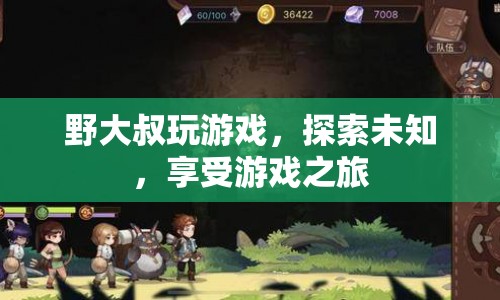野大叔游戲探索之旅，暢享未知，樂在其中