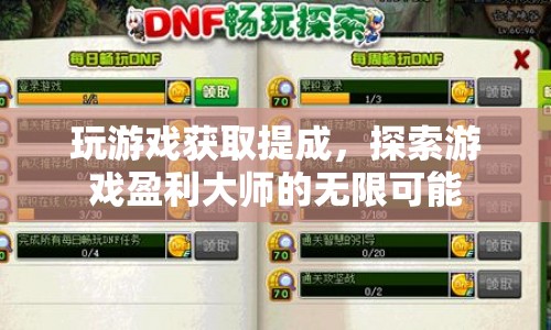 探索游戲盈利大師的無限可能，玩游戲也能賺大錢  第1張