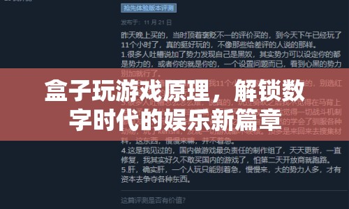 盒子玩游戲，解鎖數(shù)字時(shí)代娛樂(lè)新篇章