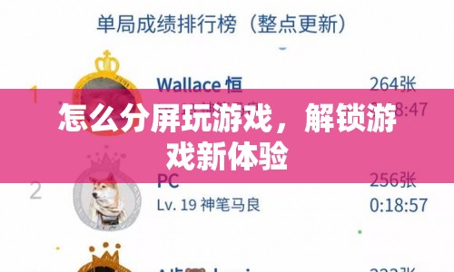 解鎖游戲新體驗(yàn)，如何分屏玩游戲