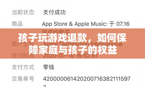 如何保障家庭與孩子權(quán)益，孩子玩游戲退款攻略