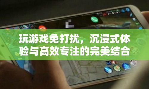 沉浸式游戲，專注與高效的新境界