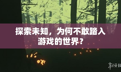 為何不敢踏入游戲的世界？探索未知的勇氣何在？
