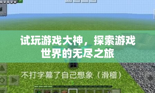 試玩游戲大神，探索游戲世界的無盡之旅