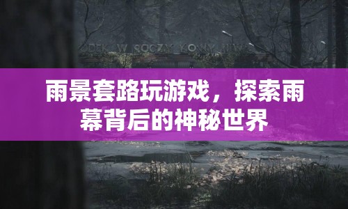 雨幕背后的神秘世界，探索雨中游戲的奇妙之旅