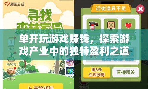單玩游戲也能賺錢(qián)，探索游戲產(chǎn)業(yè)中的獨(dú)特盈利之路