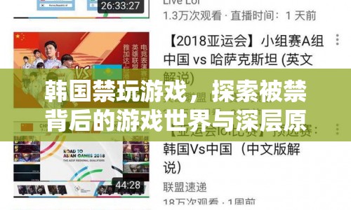 韓國禁玩游戲背后的深層原因，探索被禁游戲的世界