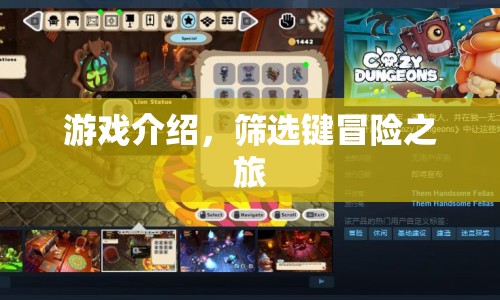 篩選鍵冒險(xiǎn)之旅，一場精彩絕倫的游戲之旅