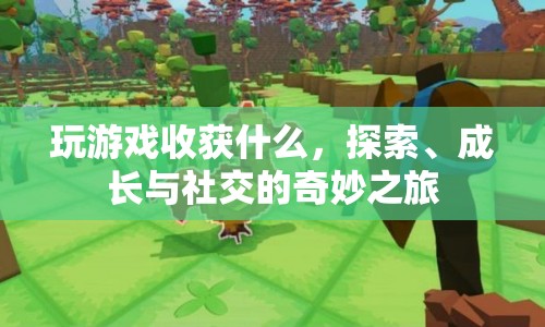 探索、成長與社交，玩游戲的奇妙之旅