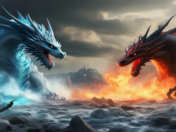 冰火交融的奇幻冒險，我的世界火龍冰龍大戰(zhàn)
