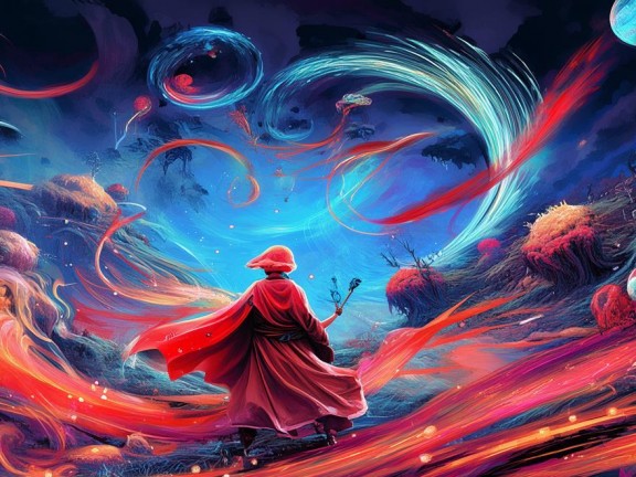 探索與創(chuàng)造，紅藍交織的奇幻之旅