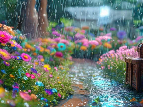 我的世界花雨庭，探索驚喜之旅，解鎖全部禮物