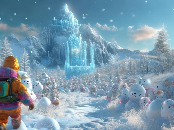 探索奇妙之旅，尋找我的世界中的雪人王