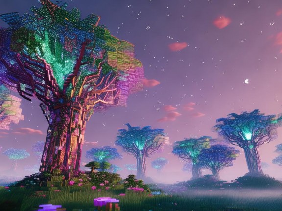 Minecraft中的迷人世界，阿卡西亞樹(shù)