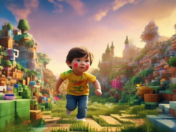 我的世界模擬人生，孩子快速長大的奇妙旅程