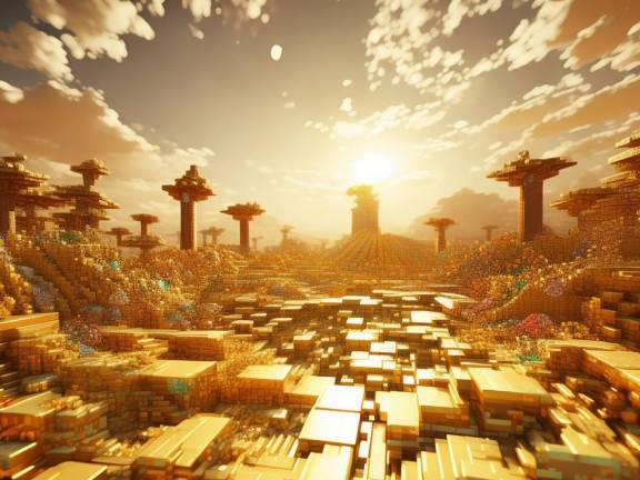 金層我的世界，探索無盡財富與奇幻冒險的方塊世界