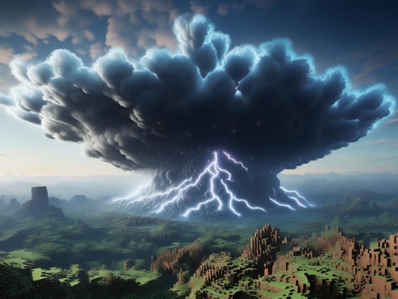 我的世界雷電云刷在地形奧秘探索，揭秘自然奇觀