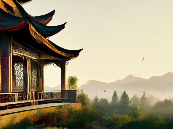 古風(fēng)亭閣的夢幻之旅，探索我的世界中的古風(fēng)建筑之美