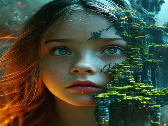 女孩意外穿越虛擬游戲，現(xiàn)實與幻想交織的奇幻之旅