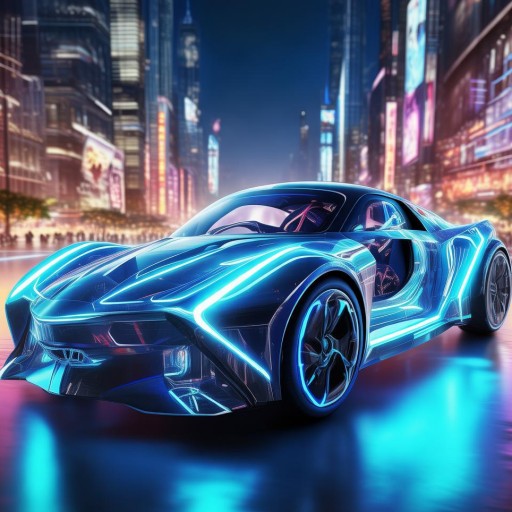 未來科技奇境，游戲汽車虛擬仿真演示，駕駛未來